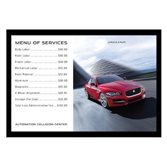 Poster- Collision Center Menu of Services-JAGUAR